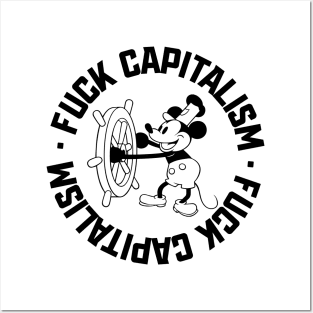 F*** Capitalism - Steamboat Willie Posters and Art